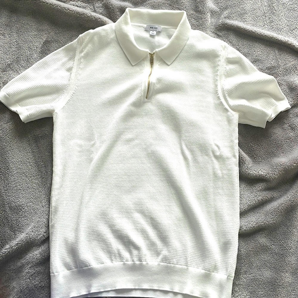 Reiss zip-up sweater polo
